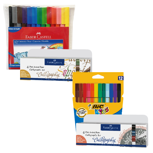 Pochette de 25 Feutres de Coloriage – Connectors – Faber Castell – Buroland